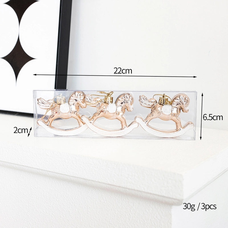 Christmas Sweet Ball Horse Plastic Ornaments Set | Christmas Decorations