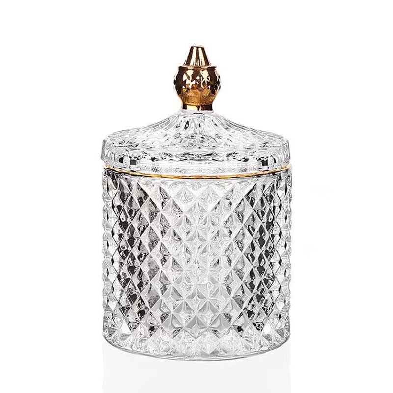 European Style Large Glass Candy Jar with Lid for Wedding and Home Decor | Home & Kitchen Storage