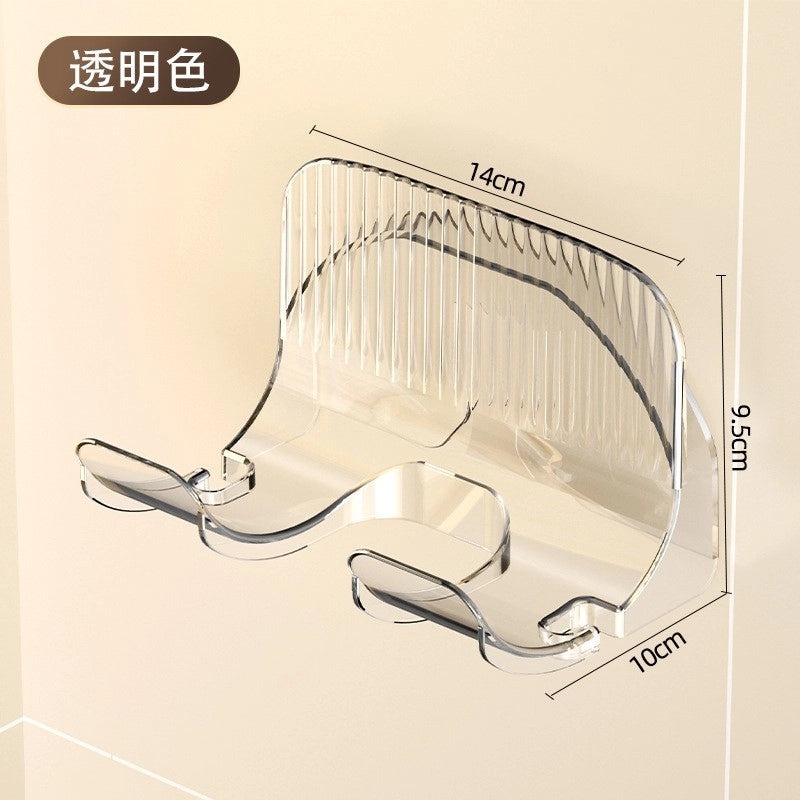 Wall-Mounted Hair Dryer Rack No-Drill Bathroom Storage Organizer Hair Dryer Holder | Bathroom Accessories