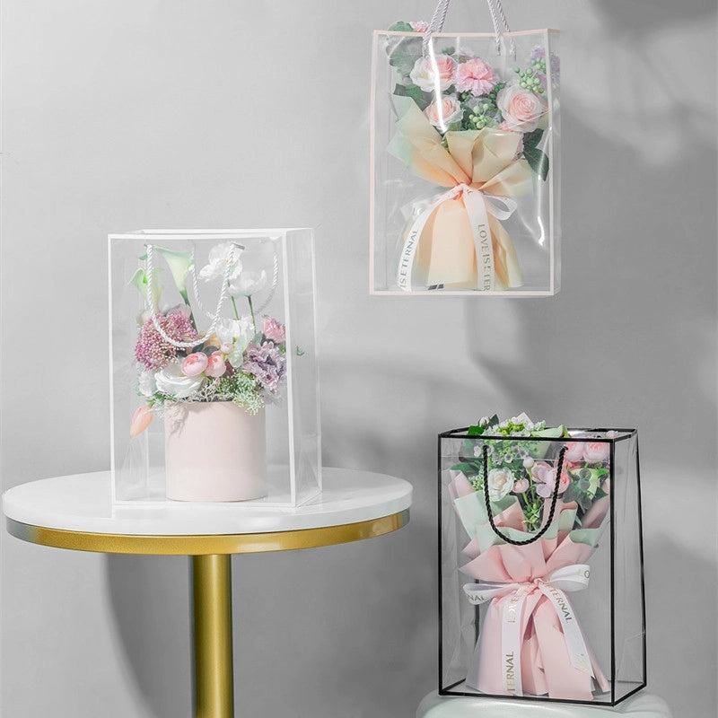 6 Pack Eco-Friendly Floral Wrapping Paper and Bags for Bouquets with Flower Box Liners|Flower Wrapping Materials