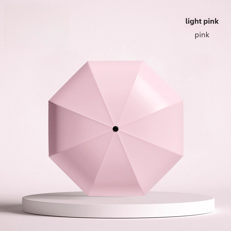 60% Foldable Sun Umbrella Women’s UV Protection Compact Portable Sunscreen Rainproof Dual-Use Mini Card Pocket|Umbrellas & Sun Protection