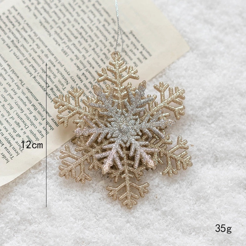Milky Garden Glitter Christmas Tree Pendant Snowflake Star Angel Garland Hanging Ornament|Christmas Decorations