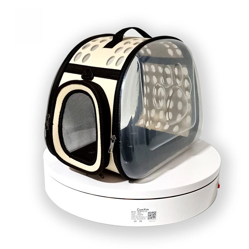 Portable Foldable Transparent Pet Carrier Backpack Large Capacity Breathable Outdoor Bag for Cats|Pet Carriers & Travel Accessories