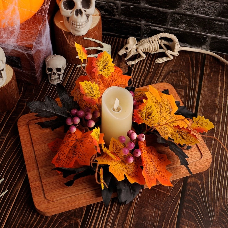 Halloween Maple Leaf Flower Decor Plastic Polyester|Home Decor Seasonal Accessories