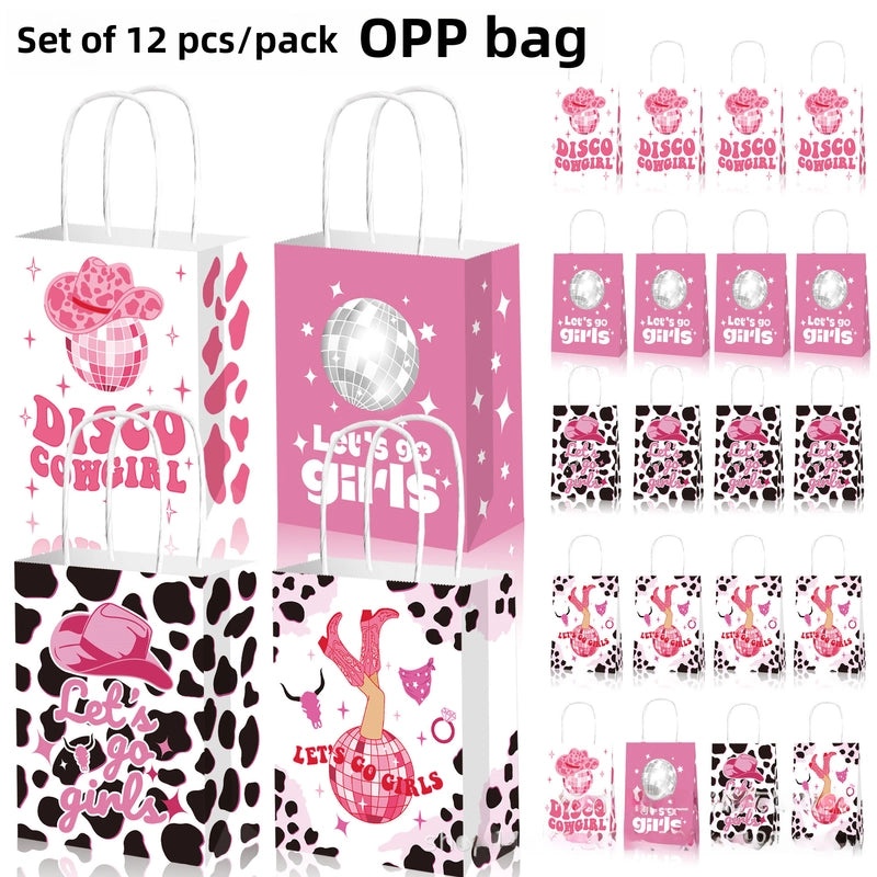 Cowgirl Disco Party Rope Handle Kraft Paper Handbag BD165 | Handbags & Accessories