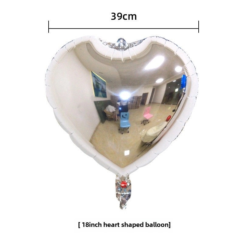 18 Inch Heart-Shaped Aluminum Foil Balloon for Wedding Valentine’s Day New Year Decoration | Party Supplies & Balloons