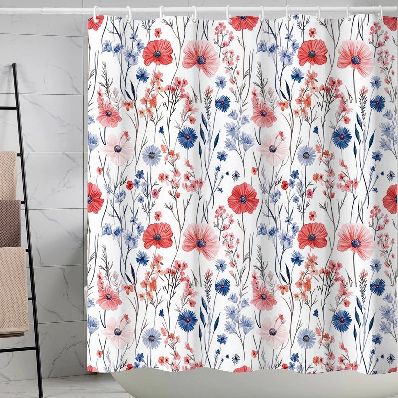 Waterproof Tropical Jungle Leaf Shower Curtain with Hooks 3D Printed Polyester for Bathroom|Shower Curtains & Accessories