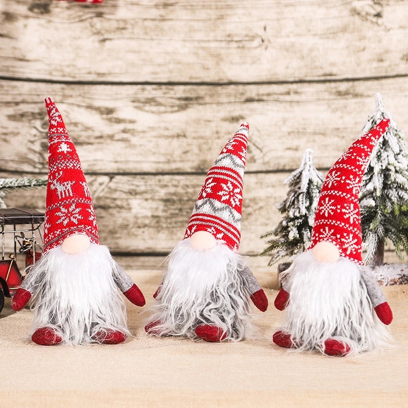 Christmas Faceless Rudolph Doll with Pointed Hat for Home and Mall Window Decor|Christmas Decorations