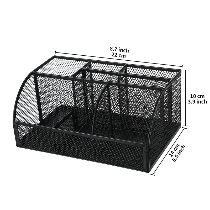 Creative Metal Pen Holder Hollow Desktop Organizer Stationery Storage Box | Office Supplies