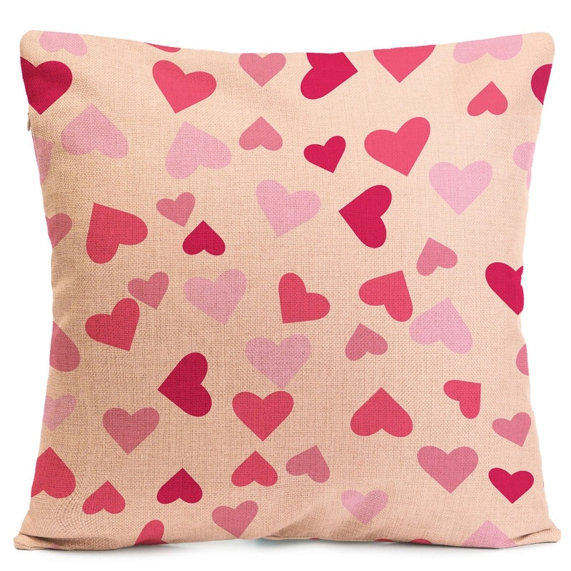 Elegant Heart-Shaped Linen Pillow Covers for Sofa Valentine’s Day Minimalist Couch Decor|Home Decor Pillows