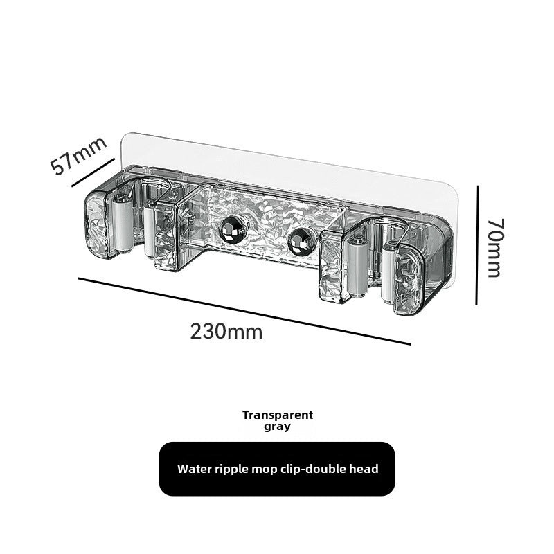 Yimijia Punch-Free Bathroom Mop Hook Holder Wall Mounted Storage Rack Mop Clip Organizer|Home Storage & Organization