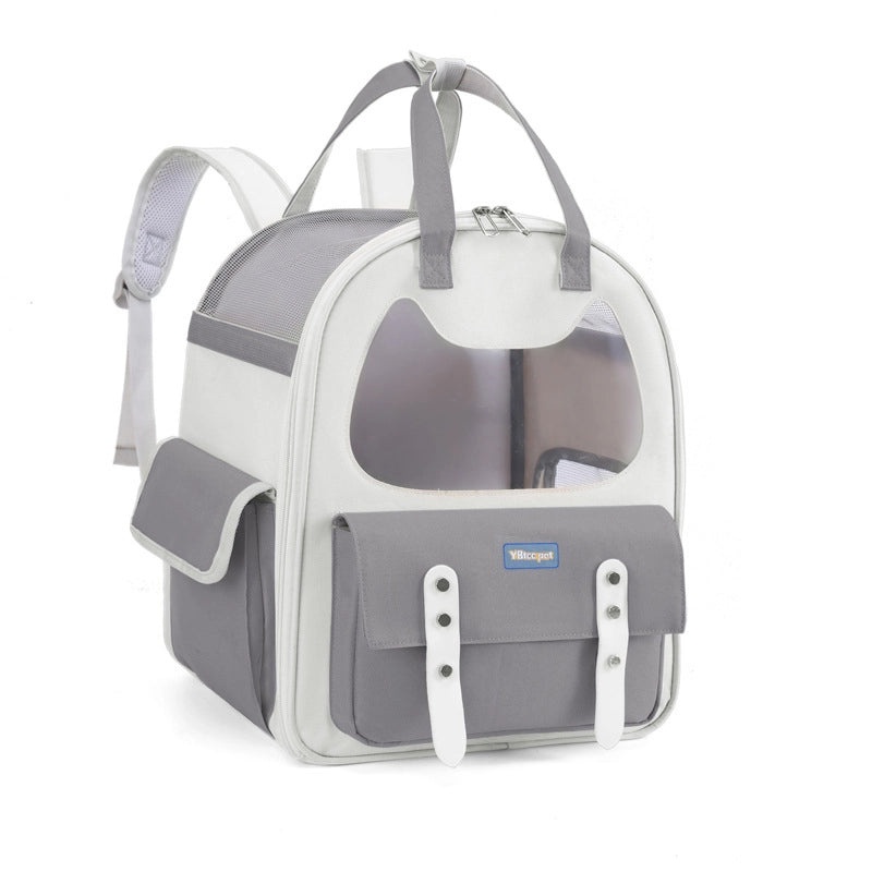 Portable Breathable Cat Carrier Bag Oxford Cloth Scratch Resistant Foldable Pet Backpack for Travel|Pet Carriers & Backpacks