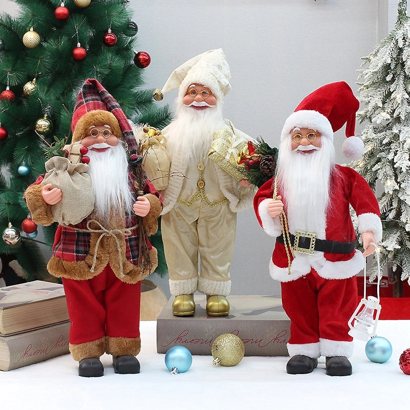 Christmas 18 Inch Santa Claus Doll Standing or Sitting Christmas Decoration Gift Ornaments|Holiday Decorations