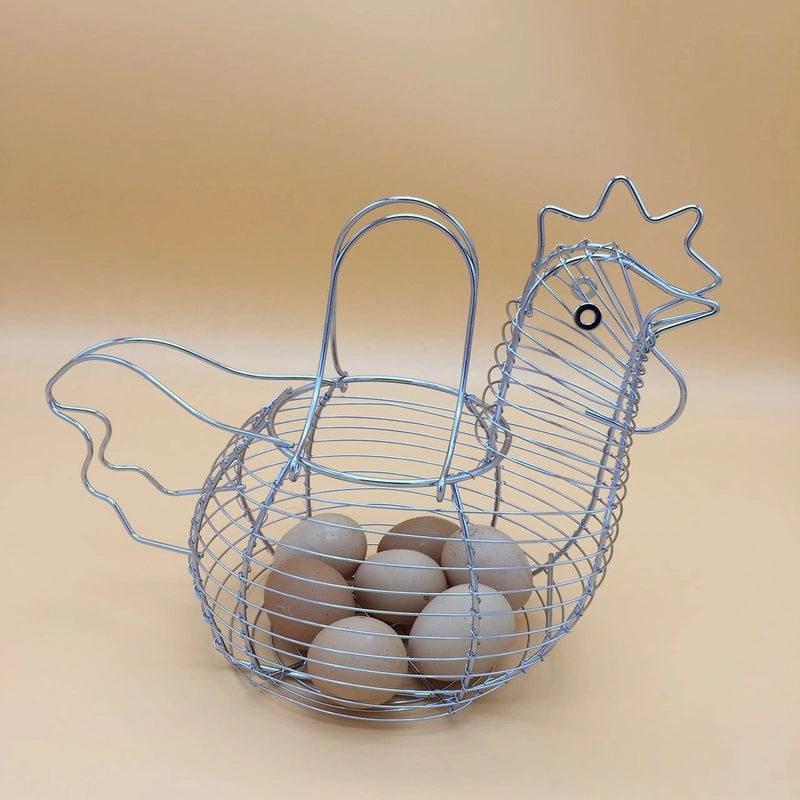Wrought Iron Multi-Purpose Fruit & Egg Basket | Kitchen Storage & Decorative Baskets