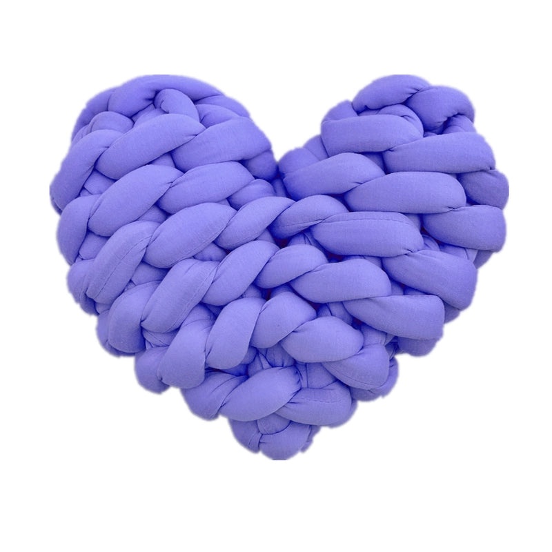 Handmade Nordic Heart-shaped Pillow DIY Core-filled Yarn Woven Cushion Photography Props|Home Decor & Photography Props