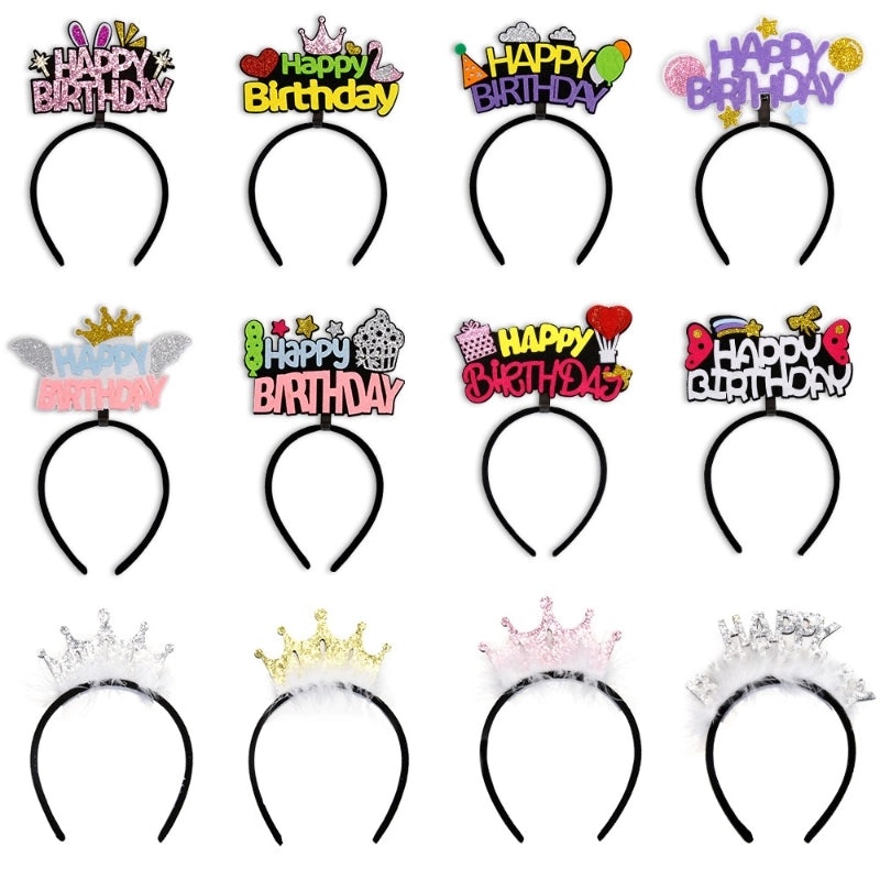 Birthday Party Hairband with Cute Classic Letter Design | Party Accessories