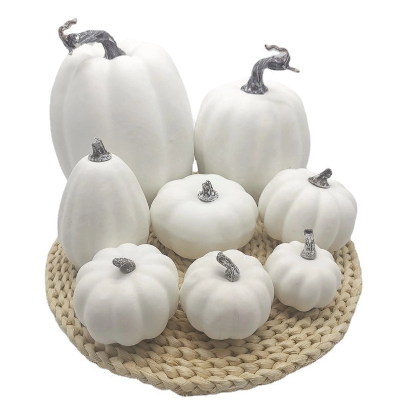 White Pumpkin Set for Halloween Decor|Home & Garden Decorations