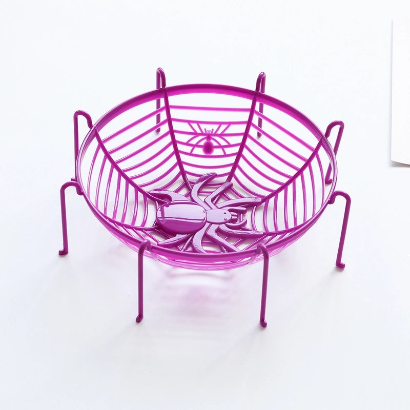 Halloween Spider Web Skull Candy Basket Cute Plastic Decorative Props|Home Decor