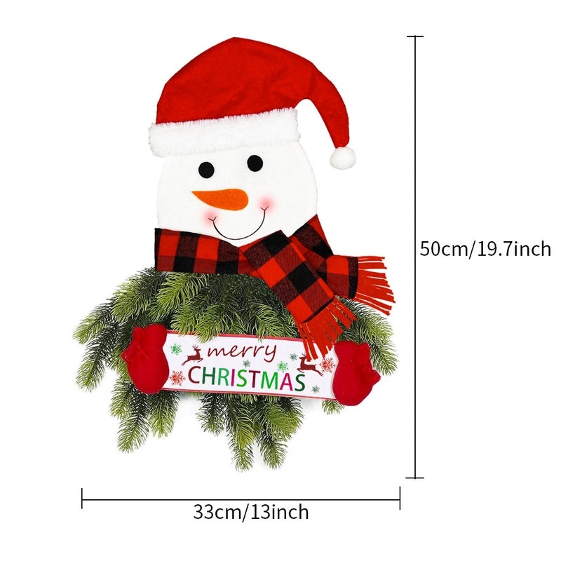 Golden Snowman Christmas Pendant with Lights Green Holiday Home Decor | Christmas Decorations