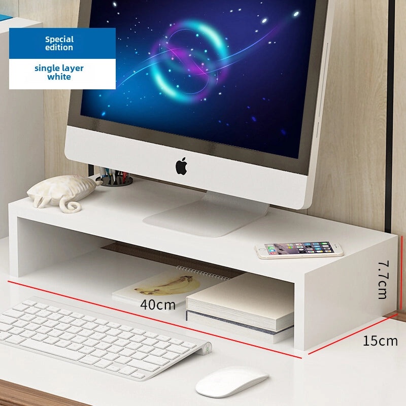 Elevated Desktop Computer Monitor Stand with Storage Rack for Office Organizing | Office Accessories