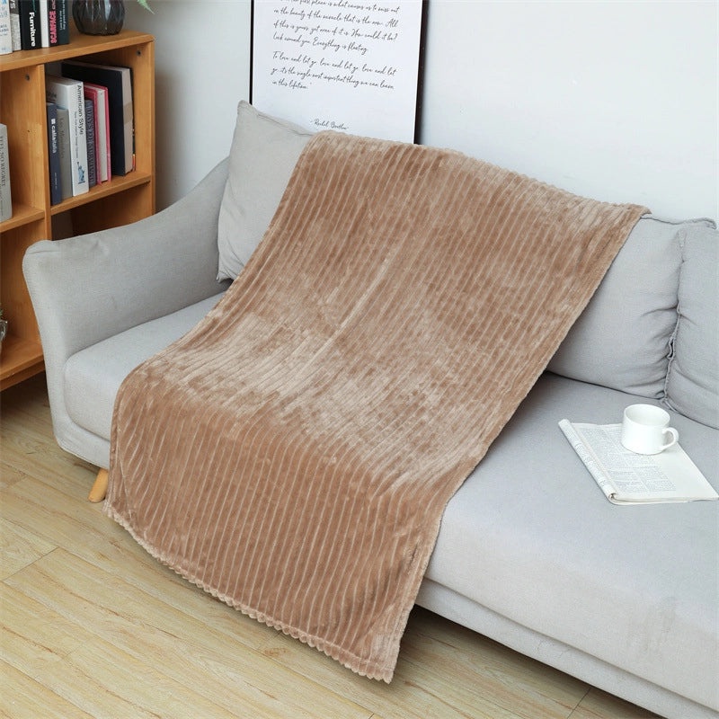 Flannel Coral Fleece Air Conditioning Blanket Small Soft Lambswool Nap Sofa Throw|Home Textiles & Blankets