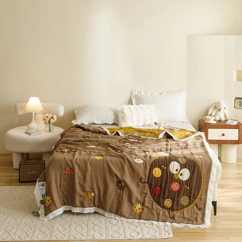 Adorable Cartoon Animal Cotton Summer Blanket for Kids|Home & Bedding