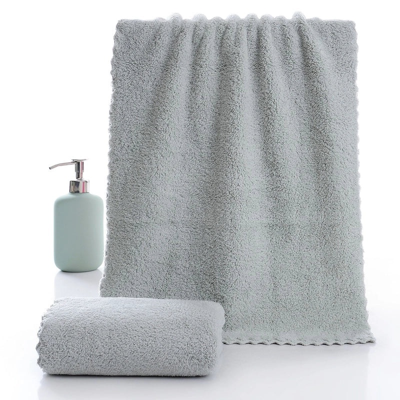 Soft and Absorbent Coral Fleece Bath Towel 70x140cm, High-Density Warm Home Towel | Bath Towels & Accessories