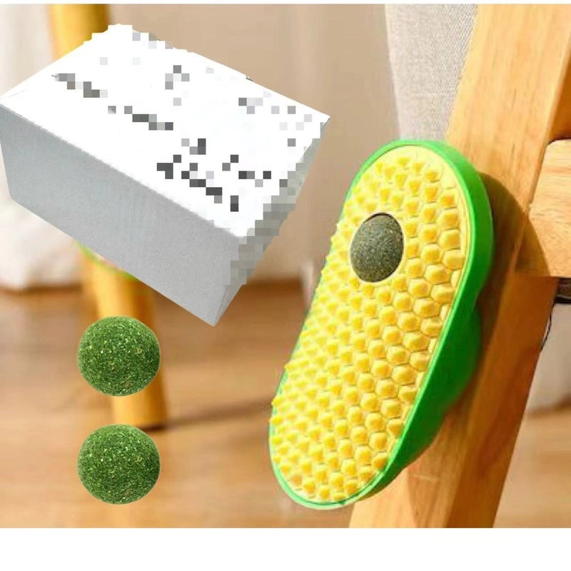 Cat Self-Grooming Hair Rubbing Comb with Mint Ball Toy | Pet Grooming Accessories