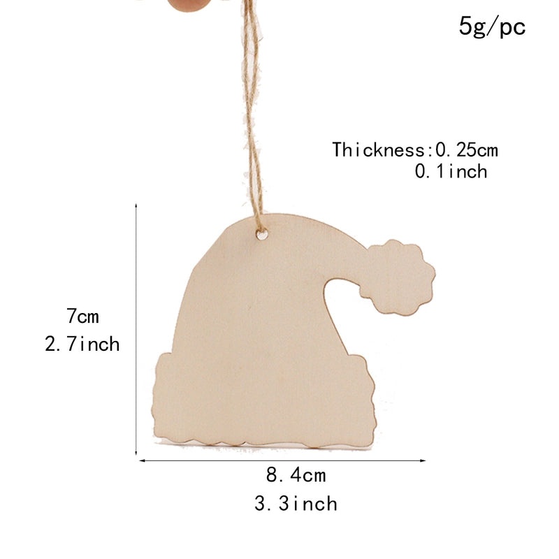 Wooden Boxwood Hanging Ornaments for Christmas Valentine’s Father’s Day Wedding Home Decor Crafts Birthday | Home Decor & Crafts