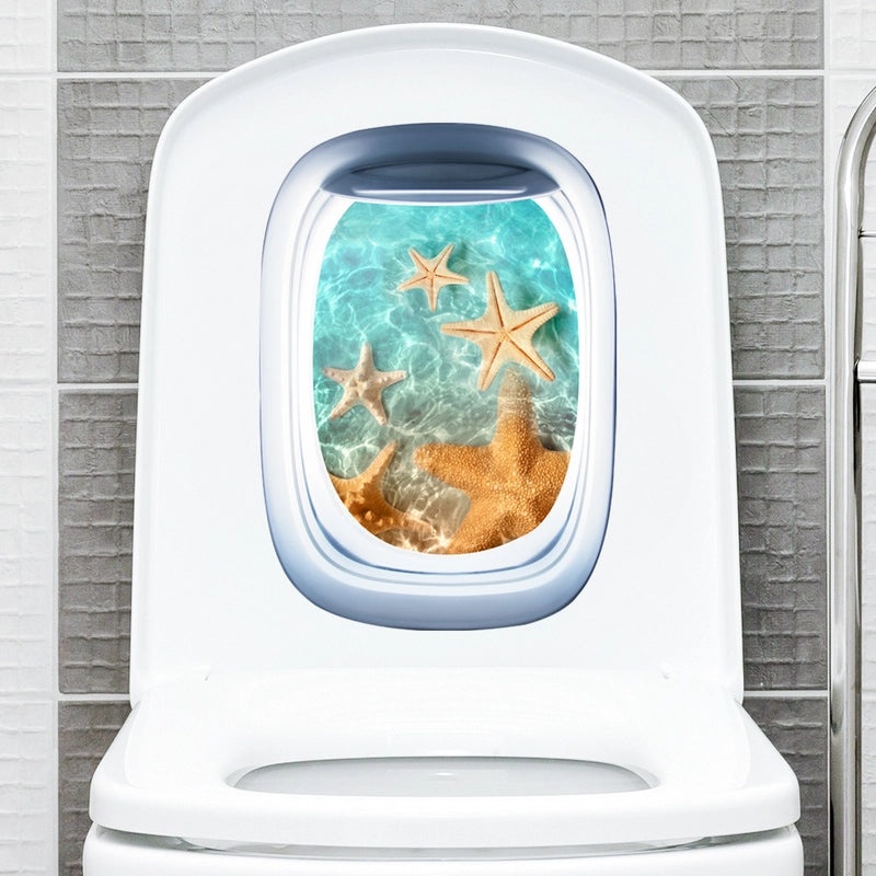 Elegant Landscape PVC Wall Sticker for Bathroom Decor|Home Decor & Wall Art