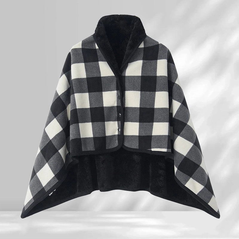 Cozy Polyester Lattice Shawl Blanket for Casual Use|Home Textiles & Bedding
