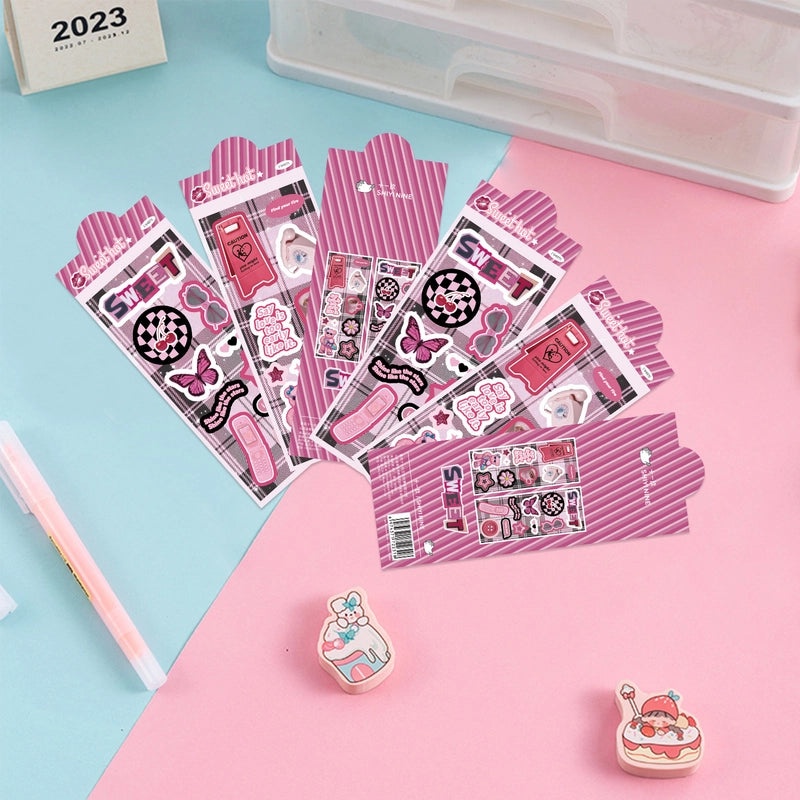 Star Cherry Butterfly Cute PET Stickers Set for Learning and Decoration|Home & Office Supplies