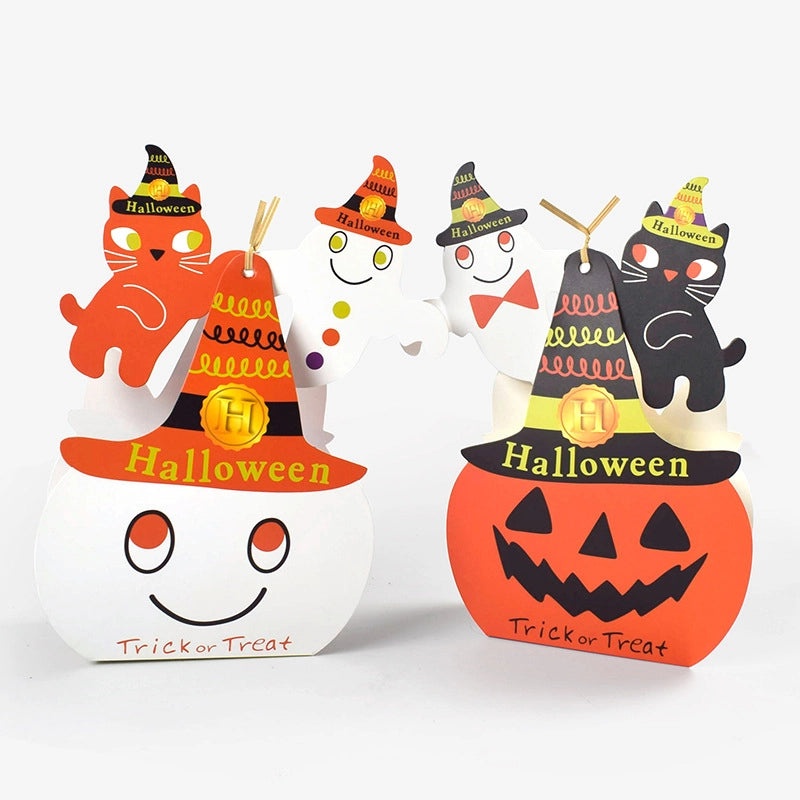 Halloween Pumpkin Ghost Wrap Supplies Cute Festival Street Gift Bags|Party Supplies