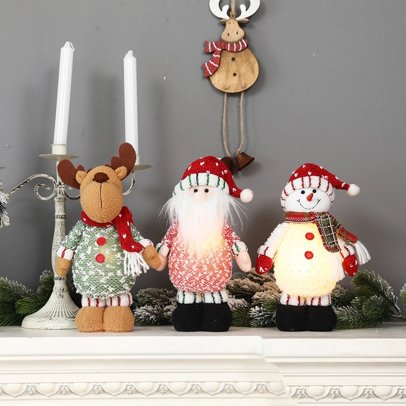 Christmas Santa Claus and Snowman Festive Party Dolls Table Centerpiece Decorations|Holiday Party Decor