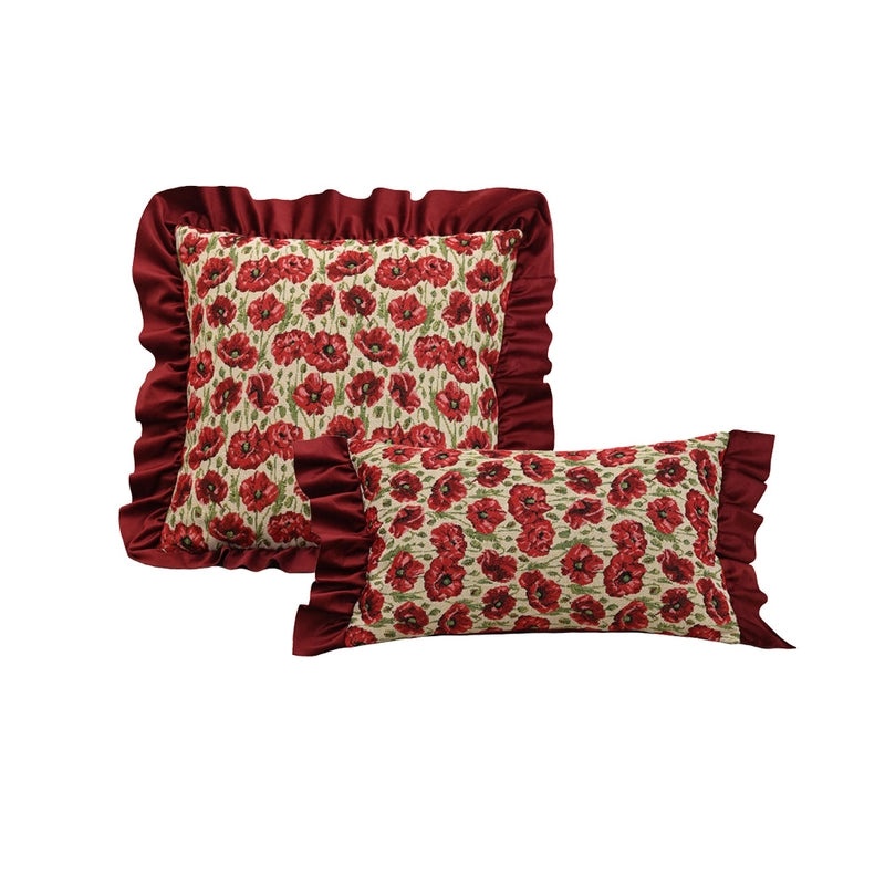 Minimalist Floral Polyester Throw Pillow Cover for Bedding | Home Decor Pillows