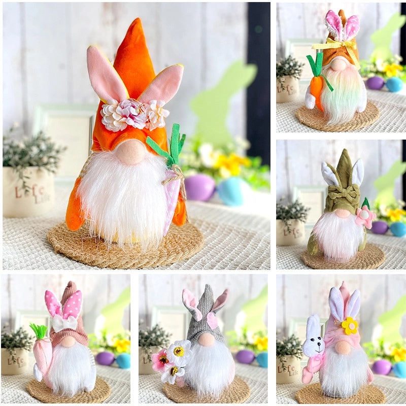 Easter Rabbit Faceless Doll Ornament Small Decorative Gift for Office & Event Setup|Home Decor & Seasonal Gifts