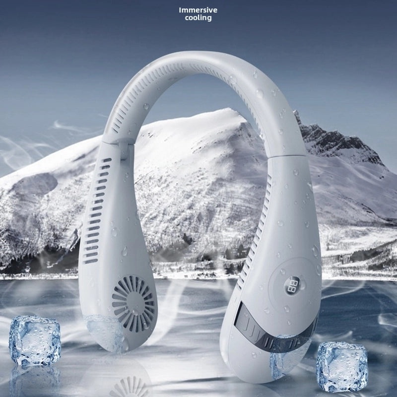 Portable Folding Neck Fan, Leadless Design, Large Wind Storage, Hands-Free Hanging Small Fan | Portable Fans