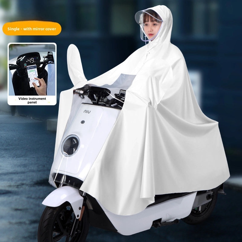 Electric Motorcycle Raincoat Thickened Adult Full-Body Non-Disposable Long Poncho for Outdoor Use|Motorcycle Rain Gear