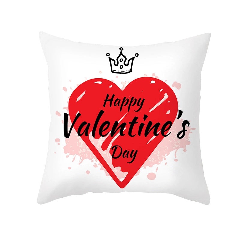 Valentine's Day Heart-Shaped Fiber Peach Skin Pillow Covers for Couch Sofa Decor|Home Decor