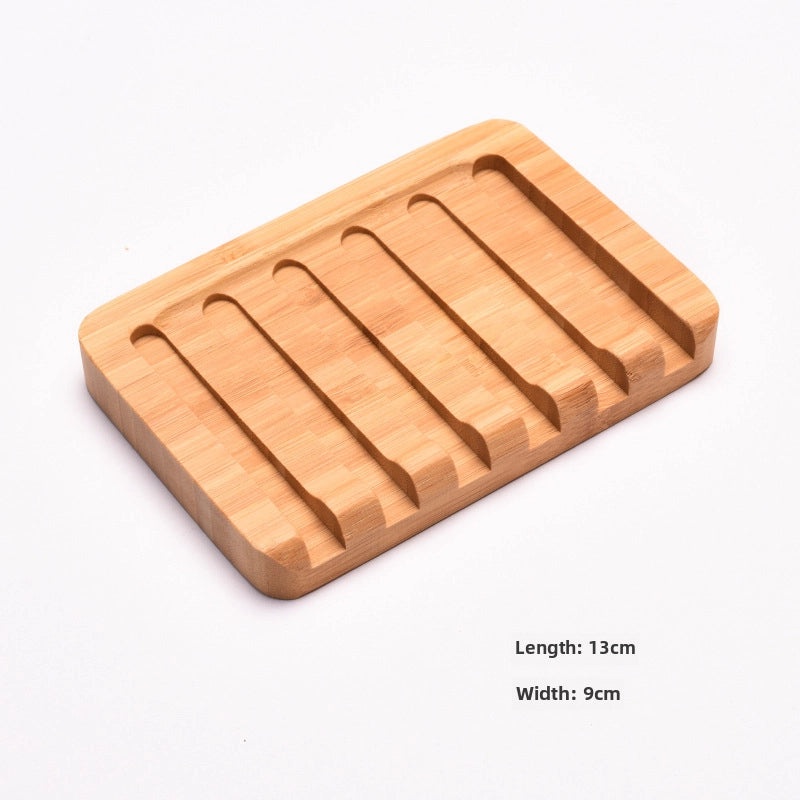 Bamboo Soap Dish with Drainage for Bathroom Hotel Use Simple Wooden Soap Tray Household Eco-friendly Design|Home & Kitchen > Bath > Bath Accessor