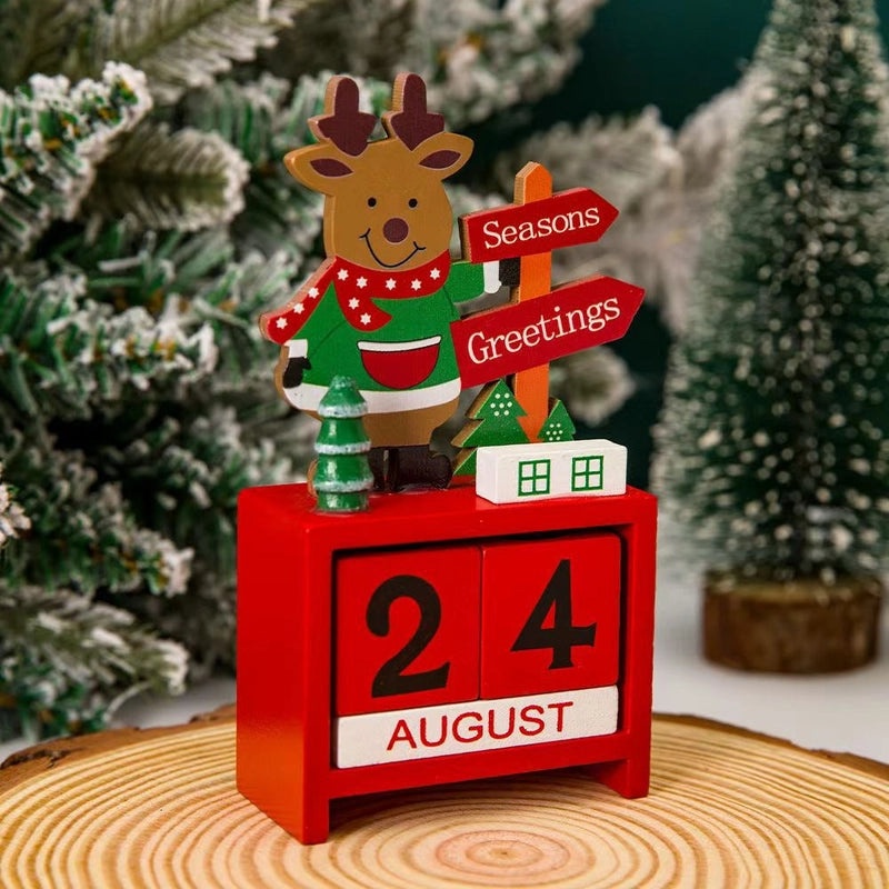 Christmas Cartoon Style Composite Wood Plate for Office and Party Decor|Home & Office Decor