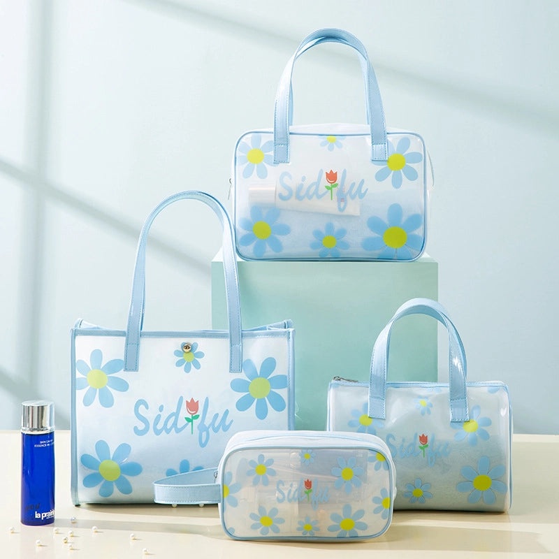 Korean Style Floral Butterfly PVC Pouch|Accessories Storage Bags