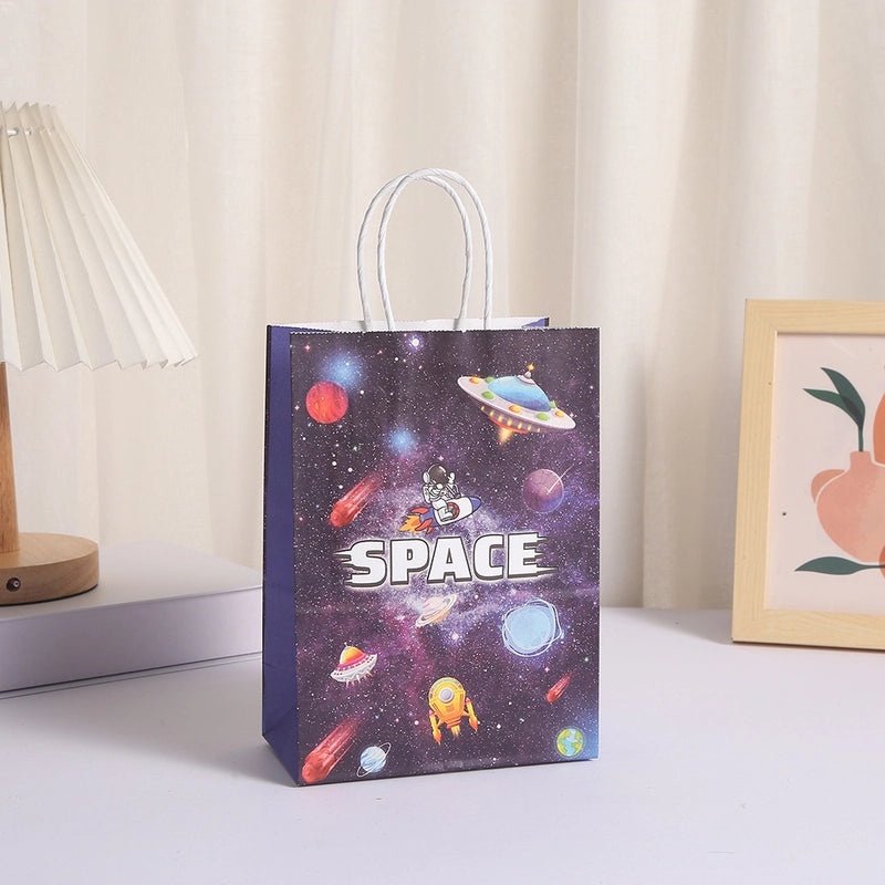 Spaceman Kraft Paper Tote Bag for Party Gifts and Clothing Packaging | Gift Bags & Packaging