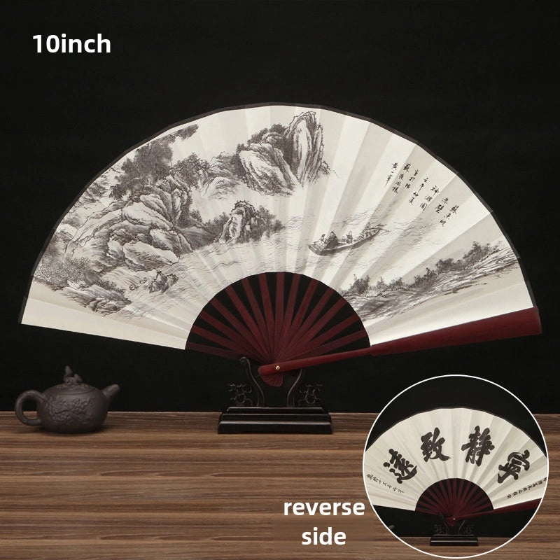 10 Inch Vintage Chinese Folding Fan for Advertising and Summer Promotion | Home & Garden > Fans & Cooling Appliances