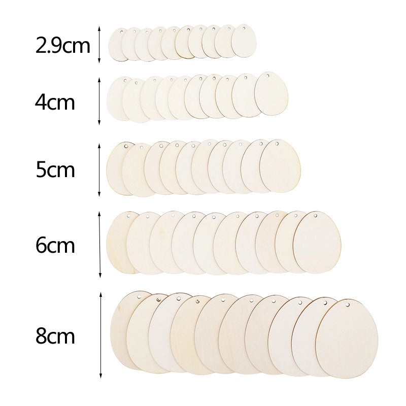 Wooden Easter Egg Pendant DIY Craft Supplies for Office and Home Decoration | Easter Decorations & Craft Supplies