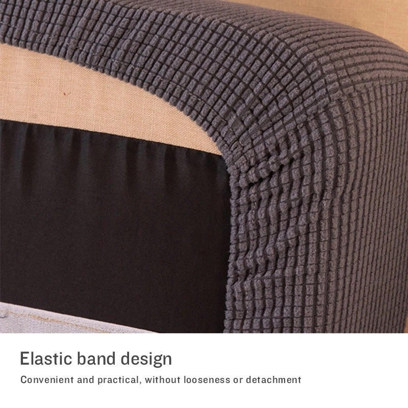 Solid Color Jacquard Knitted Elastic Sofa Cushion Cover Full Protection|Home Decor & Sofa Accessories