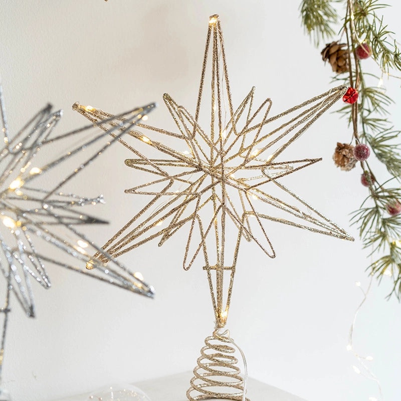 Minimalist Star Iron Art Christmas Selfie Light Decoration | Holiday Decorations