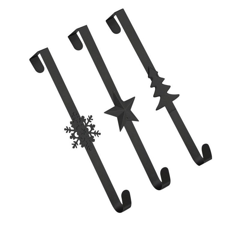 Minimalist Christmas Tree Star and Snowflake Iron Hooks for Hanging Ornaments|Home Decor Accessories