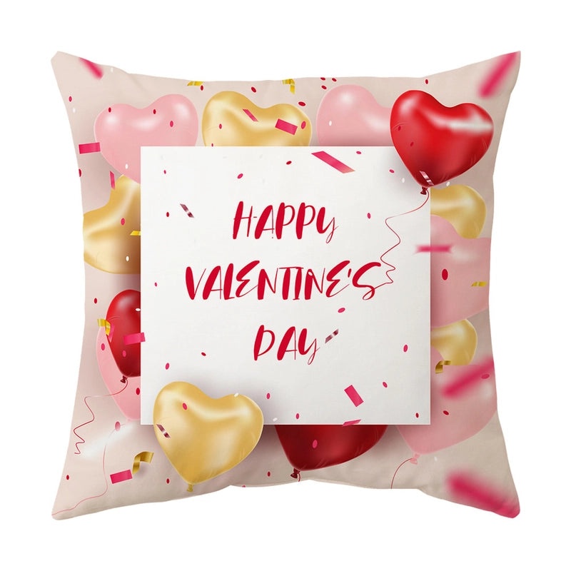 Valentine's Day Romantic Letter Landscape Plush Pillow Covers for Couch and Sofa Decor | Home Decor