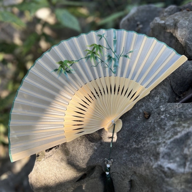 Suzhou Embroidery Double-sided Folding Fan Traditional Chinese Style Women’s Hand Fan|Accessories & Jewelry